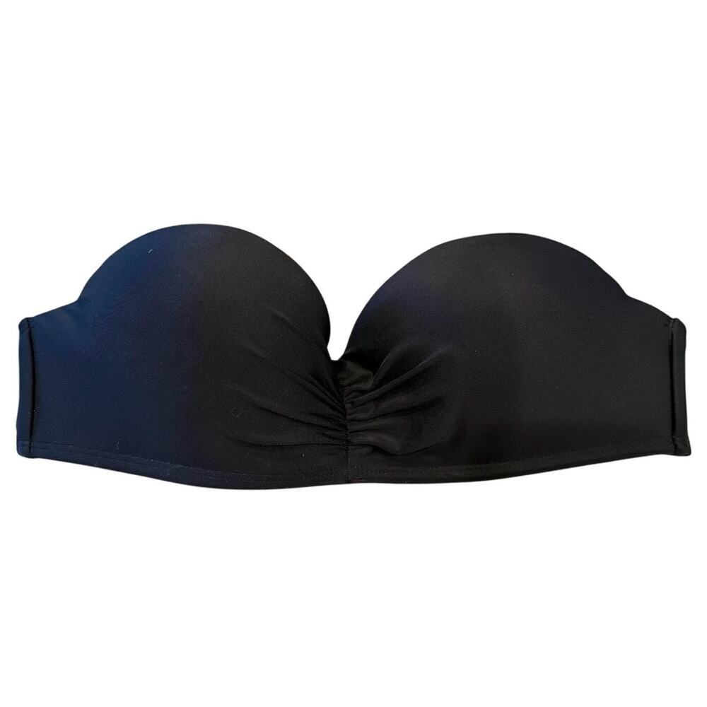 NWT Black AMAZING WAVES Strapless Bikini‎ Top - Size M